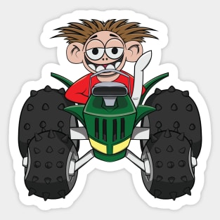 Offroad 4x4 Tractor Truck Cartoon Sticker